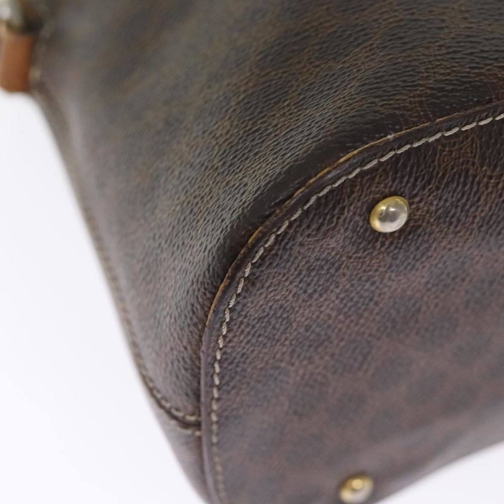 CELINE Macadam Canvas Hand Bag PVC 2way Brown Auth 75627 - Picture 14 of 16